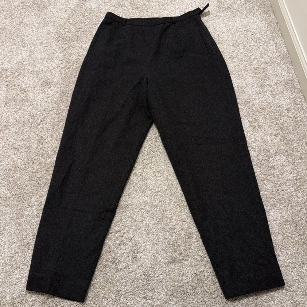 90s Vintage Pendleton 100% Black Virgin Wool Trousers | Size 14‎